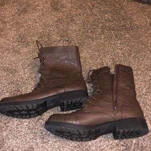 Brown Combat Boots